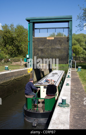 Verrouillage blanc Mills River Nene Banque D'Images