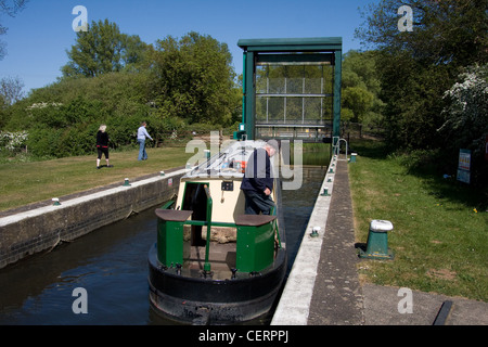 Verrouillage blanc Mills River Nene Banque D'Images