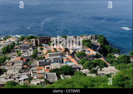 Panorama de Cidade Velha, Santiago, Cap Vert, Afrique, UNESCO World Heritage Banque D'Images