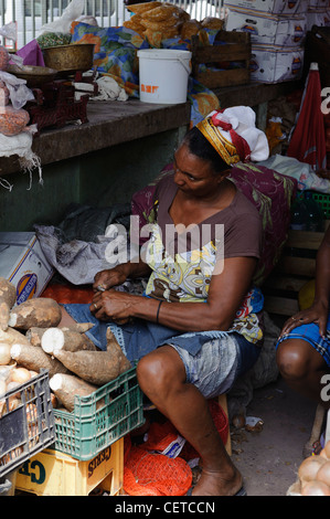 Marché Municipal marché, Praia, Santiago, Cap Vert, Afrique du Sud Banque D'Images