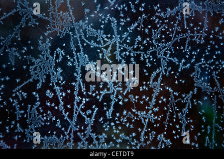 Givre sur fenêtre Banque D'Images