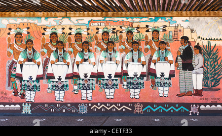 La danse de la pluie des tortues par Jose Ray Toledo, Albuquerque Banque D'Images