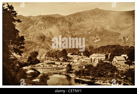 Grange Moor de jeune fille et de Borrowdale Banque D'Images