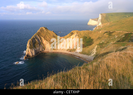 Littoral du Dorset, Jurrasic Durdle Door, Wan O'War Bay, Lulworth, England UK Banque D'Images