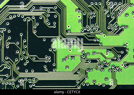 Circuit imprimé vert Banque D'Images