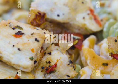 Macro de fruits de mer fraîchement préparés et cuisinés Banque D'Images