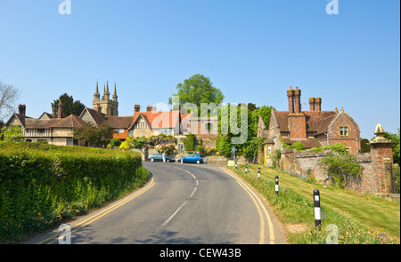 Cottages médiévale dans le village rural de Penshurst, Kent, UK Banque D'Images