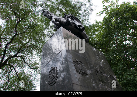 La statue de Simon Bolivar dans Central Park à New York City, USA Banque D'Images