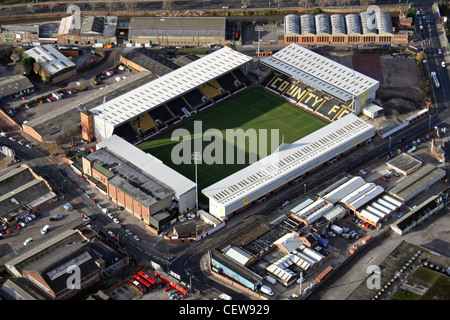 Image aérienne de Notts County's Meadow Lane terrain de football Banque D'Images