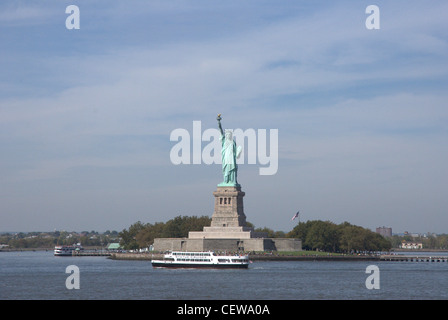 Statue de la liberté de l'île Staten Island Ferry Banque D'Images