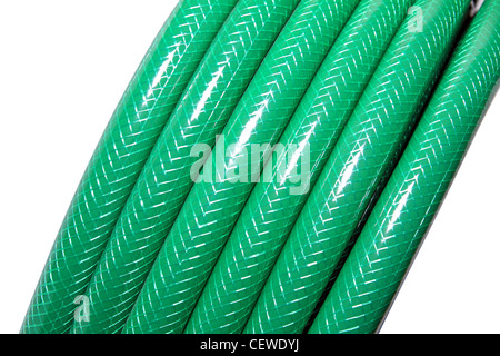 Flexible vert sur fond blanc Banque D'Images