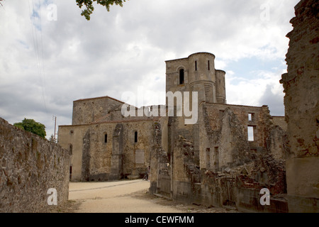 Vestiges de la French Village d'Oradour-sur-Glane,France. Banque D'Images