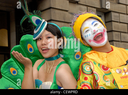 Les artistes de rue au Festival d'Edimbourg. Banque D'Images