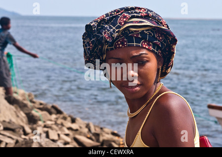 Femme Sakalava de Madagascar, Ankify Banque D'Images