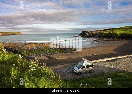 Une vue de l'Abereiddy Bay. Banque D'Images