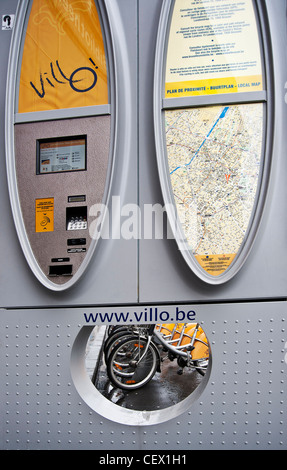 Villo ! Programme de location de vélos à Bruxelles, Belgique Banque D'Images