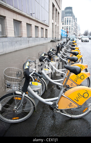 Villo ! Programme de location de vélos à Bruxelles, Belgique Banque D'Images