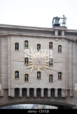 Le Carillon du Mont des Arts Le Jacquemart Carillion réveil à Bruxelles Banque D'Images