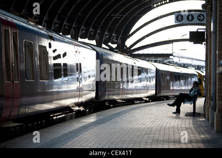 La gare de New York , New York au Royaume-Uni est l'une des plus importantes stations de la jonction ferroviaire sur le réseau ferroviaire britannique, environ la moitié Banque D'Images