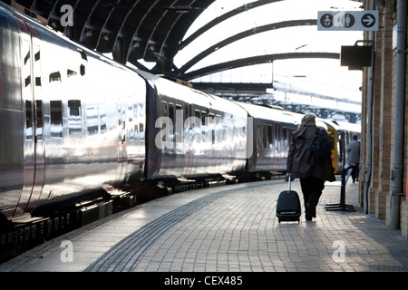 La gare de New York , New York au Royaume-Uni est l'une des plus importantes stations de la jonction ferroviaire sur le réseau ferroviaire britannique, environ la moitié Banque D'Images