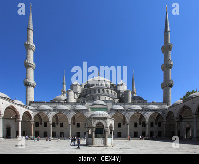 La Turquie, Istanbul, Mosquée Bleue, Sultan Ahmet Camii, Banque D'Images