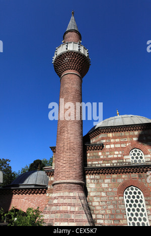 La Turquie, Istanbul, minaret de la Mosquée Bleue, Banque D'Images