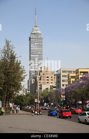 Tour de l'Amérique latine, Torre Latinoamericana, le quartier historique, la ville de Mexico, Mexique Banque D'Images