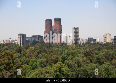 Polanco, Skyline, parc de Chapultepec, Chapultepec, Mexico City, Mexico Banque D'Images