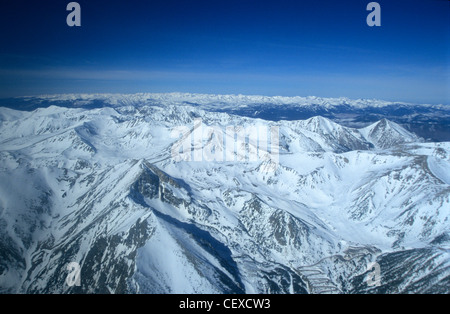 Mont Puigmal, Segre et pic pic Dona près de Bourg Madame, Pyrénées-Orientales, Languedoc-Roussillon, France Banque D'Images