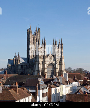 Canterbury Cathedral Canterbury Kent UK Portrait format Banque D'Images