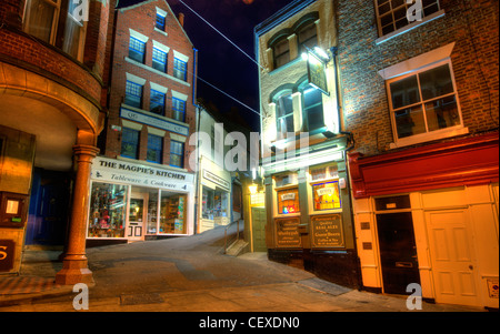 Cliché pris en fin de soirée à Whitby, dans le Yorkshire Banque D'Images