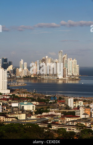 La ville de Panama comme vu de Ancon Hill. République du Panama, de l'Amérique centrale Banque D'Images