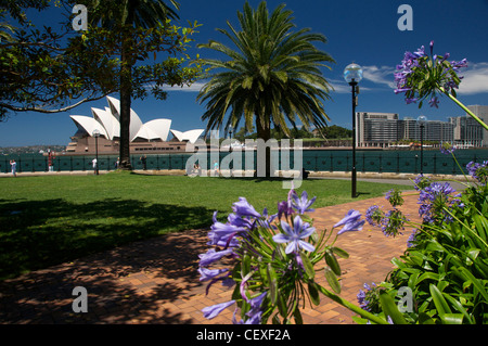 Vu de l'Opéra de Sydney Dawes Point Park Australie Banque D'Images