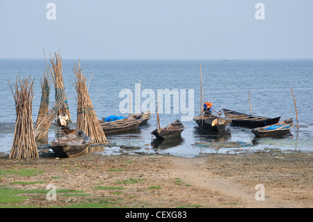 Le lac Chilika en Orissa, Inde. Banque D'Images