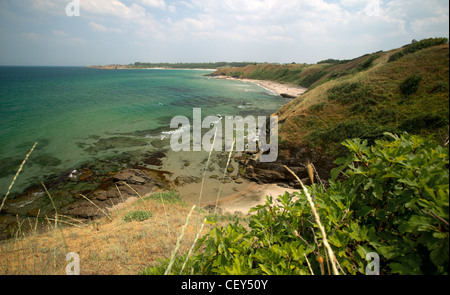 La côte de la mer Noire près de Ahtopol, Bulgarie Banque D'Images