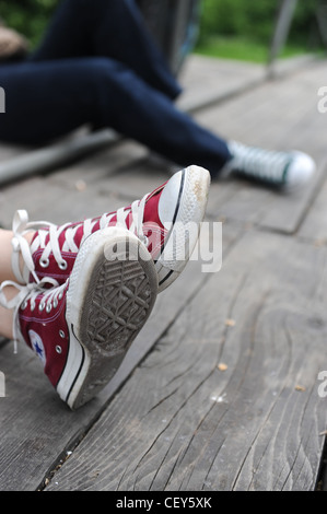 Converse All-star sneakers. Banque D'Images