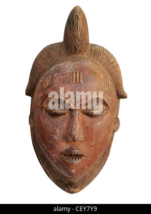 Ancien masque en bois en provenance d'Afrique du Sud Banque D'Images