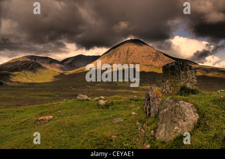 Route vers Elgol, Highlands , île de Skye, paysage écossais Banque D'Images