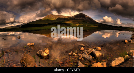 Route de Elgol, île de Skye, Écosse paysage panoramique du Scottish Hébrides intérieures Banque D'Images