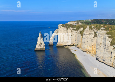 Falaises d'Etretat, Normandie, France Banque D'Images