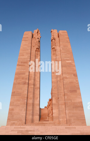 Le monument commémoratif de guerre à la crête de Vimy, lieu historique national du Canada, de la France. Banque D'Images