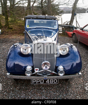 Vintage 1930 Rover 14 Tickford drophead coupé, une voiture classique britannique. Banque D'Images