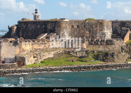 Fort San Felipe del Morro à San Juan, Puerto Rico Banque D'Images