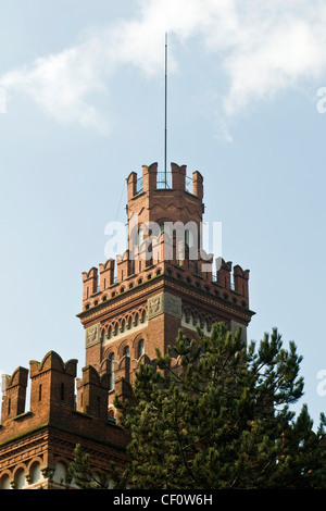 La maison du maître, Crespi d'Adda, l'UNESCO, Lombardie, Italie Banque D'Images