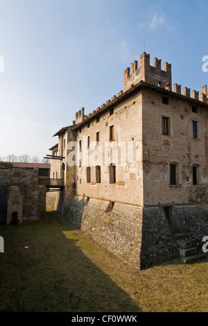 Château de Malpaga, Lombardie, Italie Banque D'Images