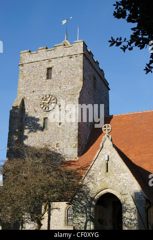 Église Sainte Marie la Vierge à Burpham près de Arundel. West Sussex. L'Angleterre Banque D'Images