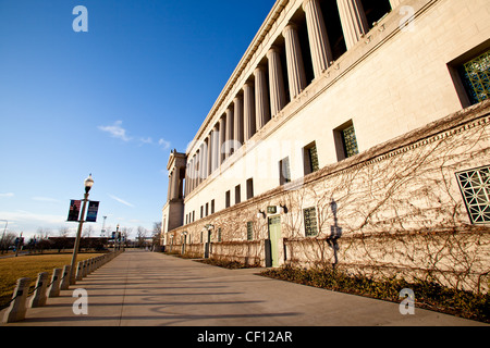 Les colonnes de l'Est de Soldier Field, stade des Chicago Bears de Chicago, Illinois Banque D'Images