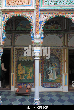 L'Inde, Rajasthan, Shekhawati, Mandawa, haveli, Banque D'Images