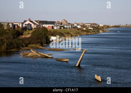 Lac dans le village de King's Lynn dans le Norfolk Banque D'Images