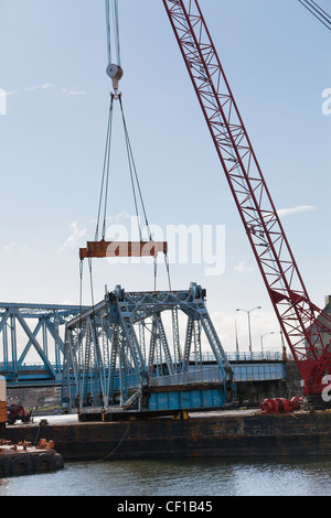 Pont de Johnson à Victoria, C.-B. d'être démantelé Banque D'Images